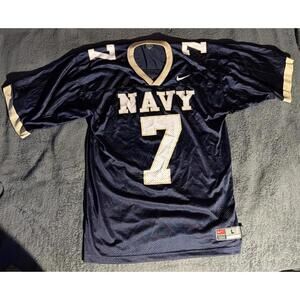 Vintage Nike Team #7 Football Jersey Blue & Gold Men’s Large